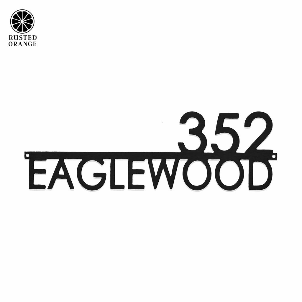 [COL] Magnolia Address Plaque - 3 Sizes - Modern Outside House Numbers for Address