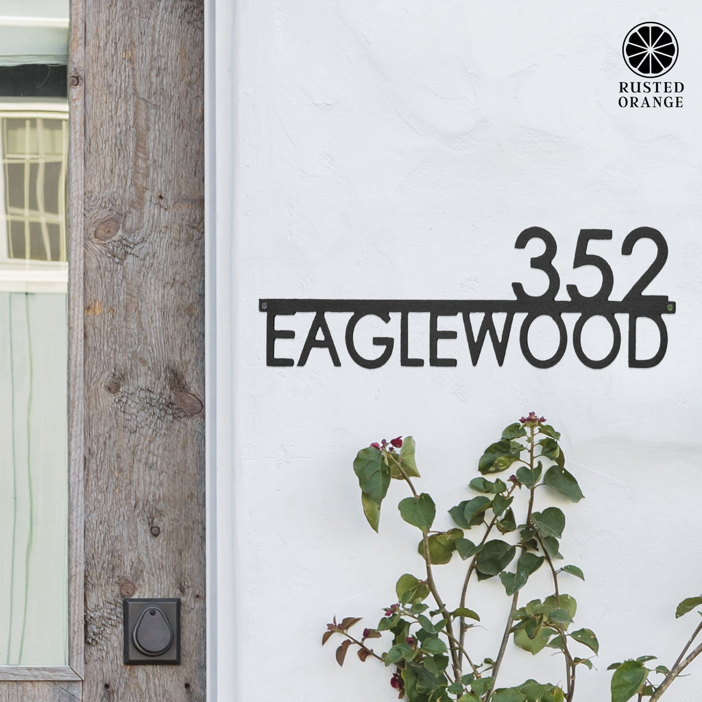 [COL] Magnolia Address Plaque - 3 Sizes - Modern Outside House Numbers for Address