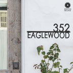 [COL] Magnolia Address Plaque - 3 Sizes - Modern Outside House Numbers for Address