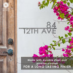 [COL] Magnolia Address Plaque - 3 Sizes - Modern Outside House Numbers for Address