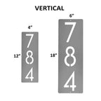 [COL] Cider House Rectangular Address Plaque - Metal Vertical House Numbers For Outside Home