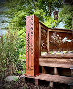 Simple Pines Address Solar Pillar - Steel